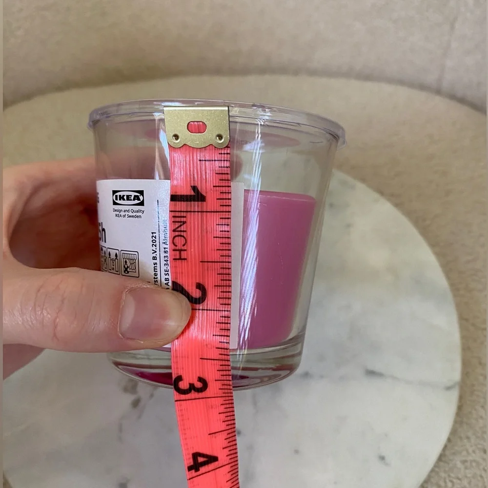 NEW IKEA Sinnlig Cherry Scented Candle | Pink